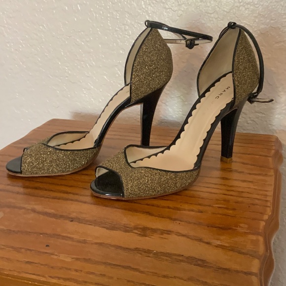 Marc Jacobs Glittery Golden Heel With Ankle Strap - Size 8 - Picture 3 of 6